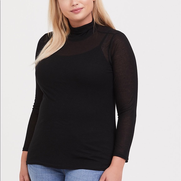 torrid Tops - Torrid Black Turtleneck Long Sleeve Tee NWT